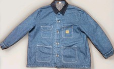 Big Ben Wrangler USA Blanket Lined Denim Jean Jacket Work Coat Men's 52 XXL 2XL
