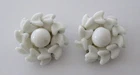 Vintage Milk Glass Bead Earrings