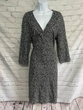 Jaeger Fixed Wrap Midi Dress Size 16 Smart Casual Classic