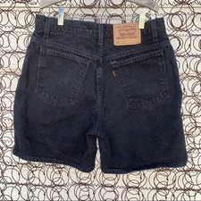 Vintage 90s Ladies Levi s 951 relaxed fit black jean shorts Size 12