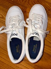 Polo Ralph Lauren Casual Athletic Shoes Sneakers White - Boys Size 5.5