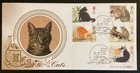 GB 1995 Cats FDC Benham Special Gold Silk SpG 25, Catsash pmk  (PSE 1074)