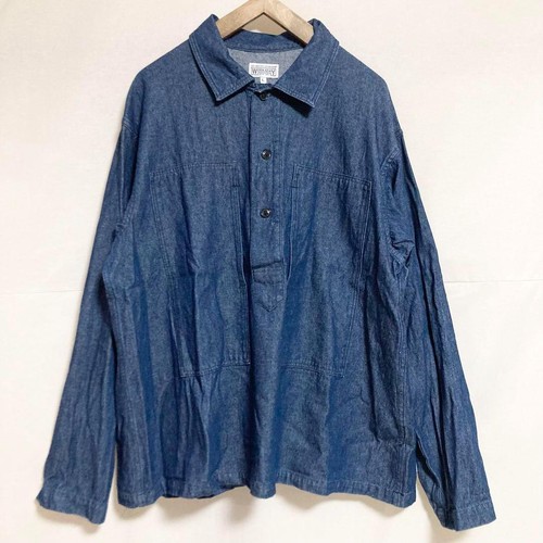Engineered Garments, Engineered Garments Workaday Denim Army Shirt L Indigo Vintage Condition
