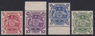 Australia. SG 224a 224d 5/ to £2. Fine mint hinged. Cat £150.
