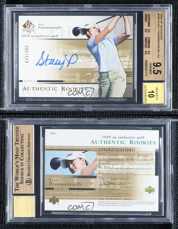2005 SP Authentic 42/999 Stacy Prammanasudh BGS 9.5 GEM MINT Rookie Auto RC - Image 3 of 3