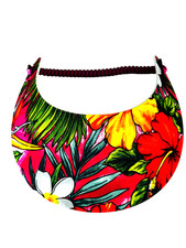 PICKLEBALL MARKETPLACE - Fabric Foam Visor - No Headache - "Lush Flowers"