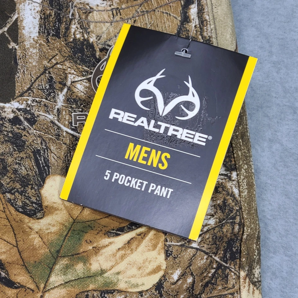 Realtree Edge Hunting Pant Men 2XL 44 46 Brown Fall Leaves Camo 5 Pocket Stretch - Image 3 of 4