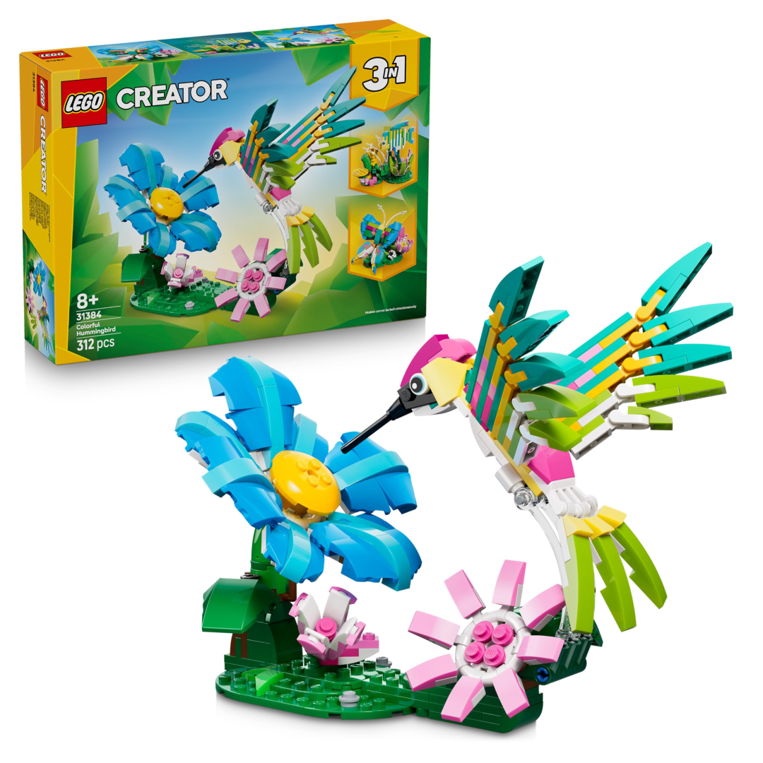 Lego Girls Creator 3In1 Wild Animals: Colourful Hummingbird 31384 Multi - Image 9