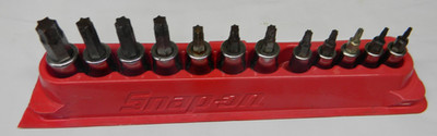 SNAP-ON COMBINATION DRIVE 12PC TORX BIT SOCKET SET #212EFTXY T8-T55