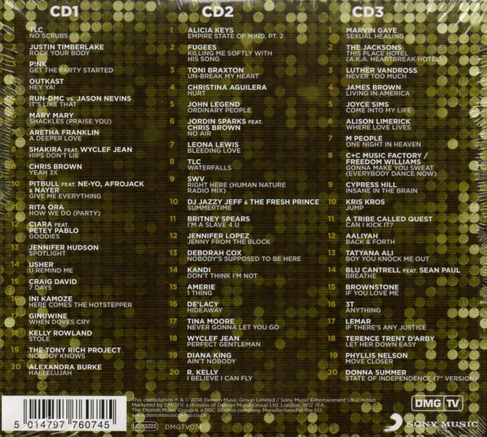 R&B Anthems (TLC/Usher/Outkast/Fugees/SWV) 3 CD-Set Digisleeve Neu & OVP 2018 - Bild 2 von 2