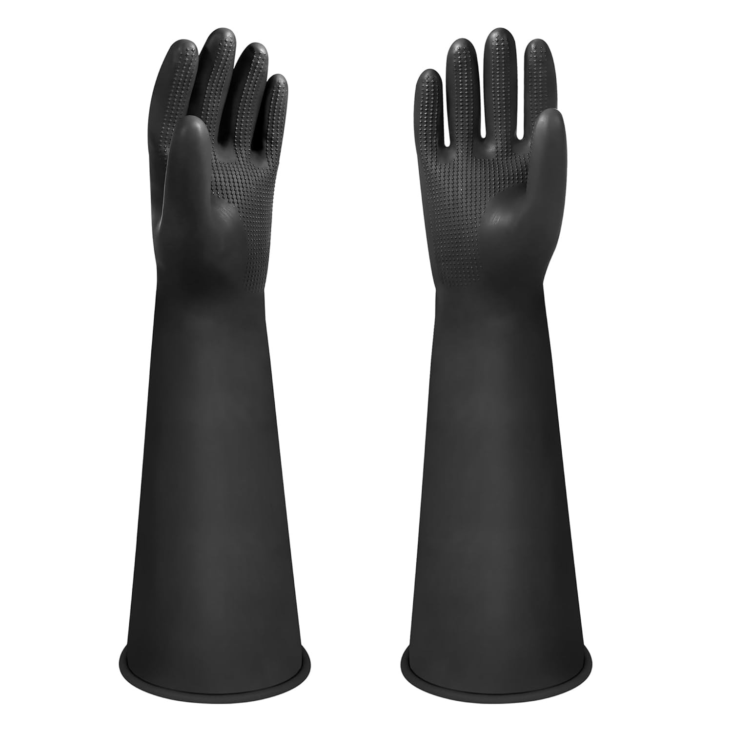 Heavy Duty Rubber Gloves, 18"" Long Rubber Gloves, Reusable Waterproof Cleaning