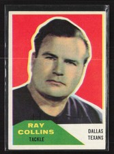1960 Fleer #129 Ray Collins - EX/EX+ Set Break!