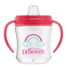 Dr. Brown's Milestones Soft Spout Sippy Cup with 6 Ounces, Pink Rainbow