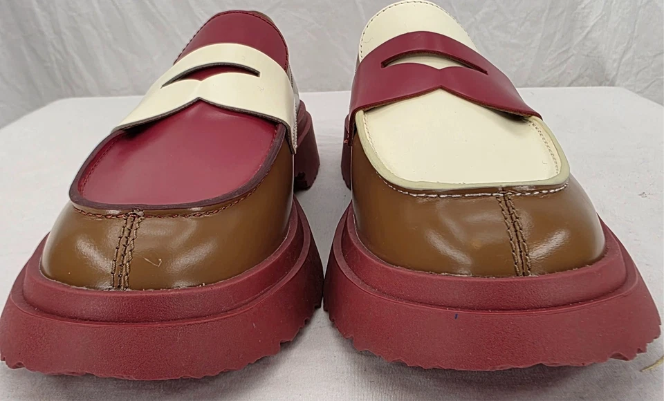 NUEVO Zapatos Mocasines Camper Twins Marrón Rosa Sin Cordones Cuero Euro 39 Para Mujer EE. UU. 8.5 Foto 4 de 4