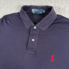 Polo Ralph Lauren Polo Shirt Men S Navy Blue Short Sleeve Red Pony Logo