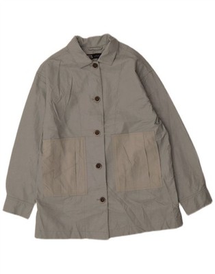 Zara Damen Oversize Kunstleder Jacke UK 10 Small Grün Polyurethan DI05