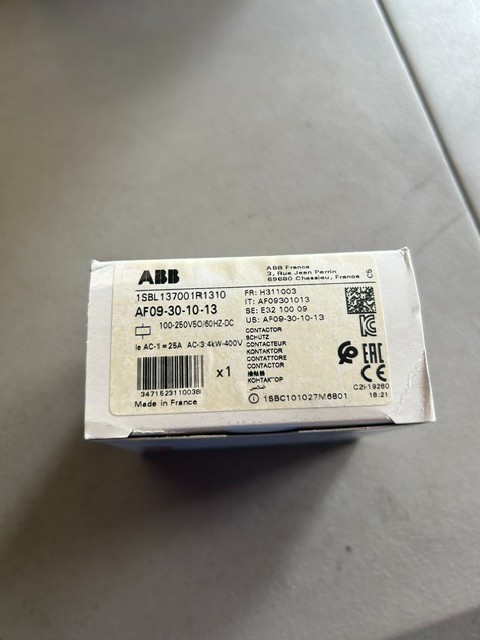 ABB AF09-30-10-13 3 Pole Non Reversing Contactor