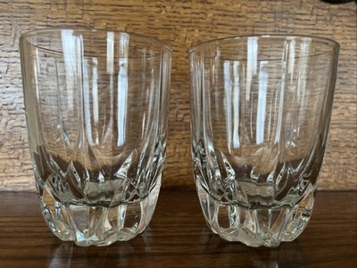 Mikasa Apollo Double Old Fashioned Executive Crystal Glasses 4 3/8  Set of 2