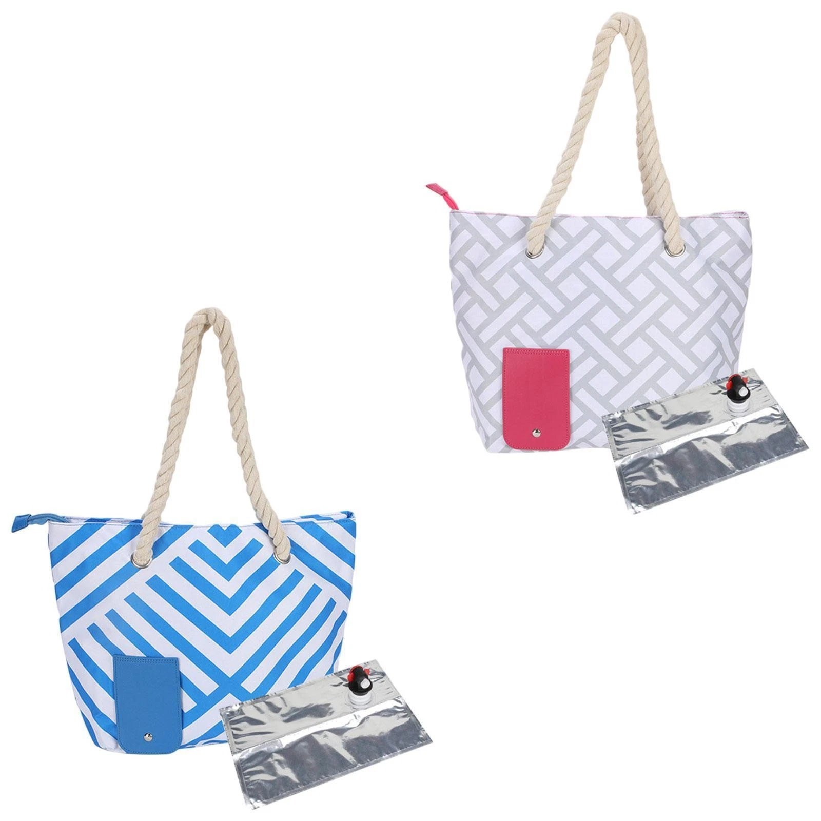 Drink Purse Beach Tote Lady Portable Zipper Closure Thermal Bag Gift Coolers Bag
