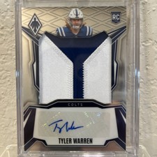 TYLER WARREN 2025 PHOENIX RPA JUMBO ROOKIE PATCH SILVER  - COLTS RC - AUTO /199