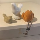 Vintage Porcelain Ceramic Birds Figurines Shakers Lot Of 3 — photo 1