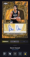 DIGITAL TOPPS NBA COLLECT 2026 DEVIN VASSELL TOPPS CHROME SUPERFRACTOR SIG 1/1