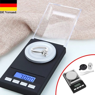MARKENLOS Feinwaage 0,001g Grammwaage Goldwaage Taschenwaage Milligramm Digitale Waage DHL
