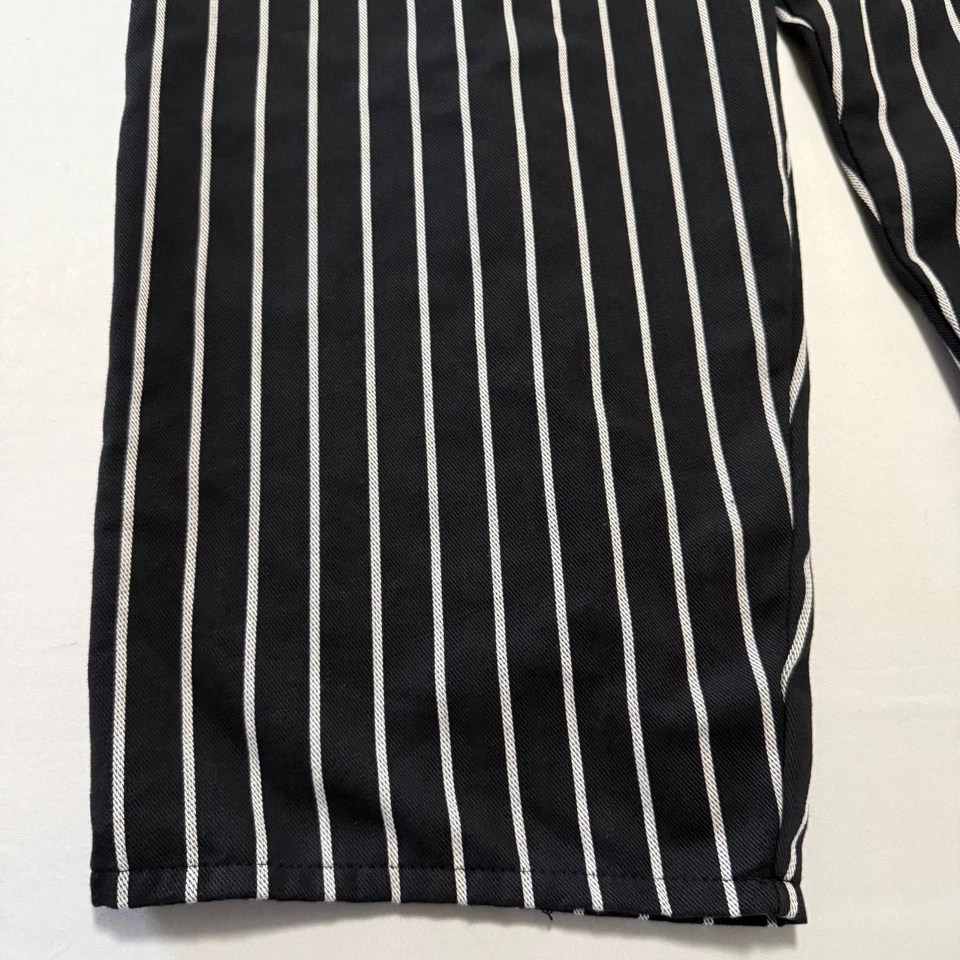 Uncommon Threads Adult 2XL Black White Striped 38x32 Drawstring Chef Pants 4000 - Image 2 of 4