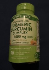 Turmeric Curcumin Complex 2000mg  90 Count  Black Pepper  by Nature's Truth