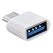 Winziger USB-A auf USB-C Adapter | weiß