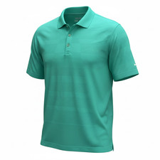 Nike Golf Tour Performance Dri-FIT Polo XL Green Textured Jacquard Swoosh
