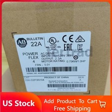 2022 New Allen Bradley 22A-D2P3N104 /A Powerflex 4 AC Drive 1HP Surplus SEALED