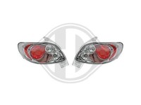DesignrüCkleuchten Set Klarglas/Chrom FüR Peugeot 206 98-05