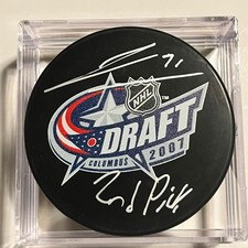 James van Riemsdyk 2nd Pick 2007 NHL Draft SIGNED HOCKEY PUCK CoJo COA