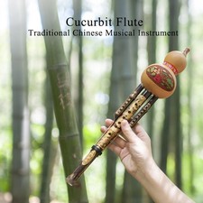 Bamboo Hulusi Chinese Musical Instrument Woodwind Handmade C-Key Gourd Flute