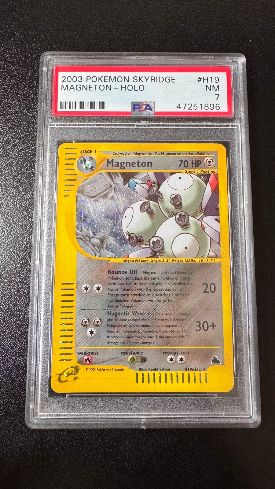 Pokemon - Magneton H19/H32 - Skyridge - Holo - NM - PSA 7