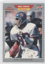 1989 Pro Set Super Bowl XXIV Binder Set Vance Johnson #105 0b5