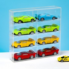 Display Organizer Case For 1/64 Hot Wheels Storage 8 Cars Box with Locking Latch