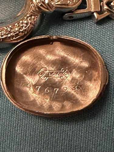 Ladies Vintage Hamilton 14k Solid White Gold & Diamond 22 Jewel Watch- Runs! - Picture 8 of 11