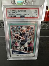 2017 Panini Classics Tom Brady Timeless Tributes-Blue 9/10 PSA 9 POP 1