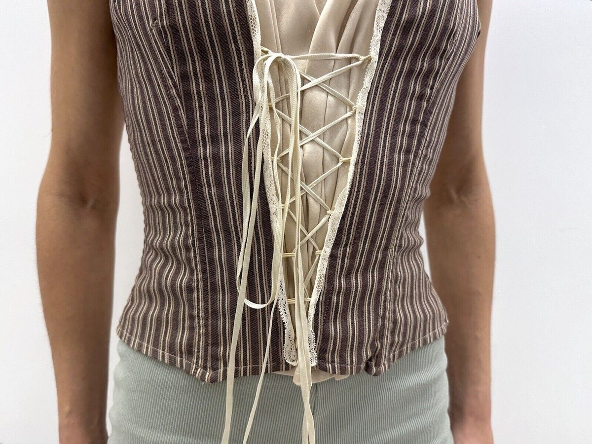 Vintage Rare D&G Dolce & Gabbana Lace Up Corset Viscose