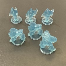 6pcs Blazing Skeletons  Wraith Miniatures DND Castle Ravenloft Board Game TRPG