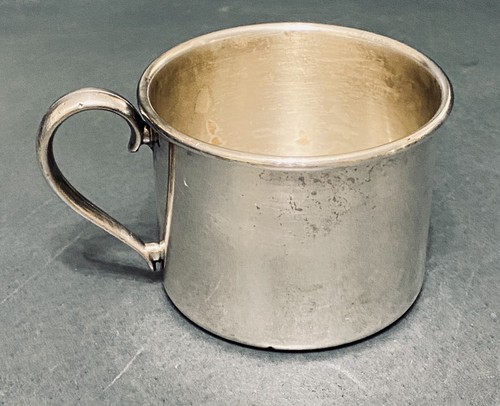 Vintage piatto argento tazza bambino manico Oneida argento co 4 oz - Foto 4 di 12
