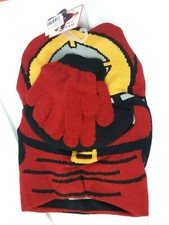Kids Wear 2 Ways Hat Balaclava Gloves Set Fireman Fire Fighter Size 2-4 Years