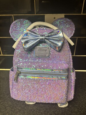 Loungefly Disney Minnie Mouse Lila Pailletten Celebration Mini Rucksack