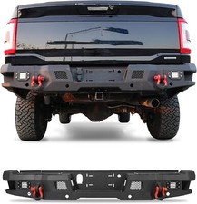For 2015-2024 Ford F150 Rear Bumper Wsensor Holes Led Lights D-rings Off-road For 2015-2024 Ford F150 Rear Bumper Wsensor Holes Led Lights D-rings Off-road