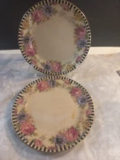 The Potter's Co-operative 2 Bread Plates Semi-Vitreous East Liverpool Ohio VTG