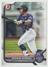 2022 Bowman Prospects #BP-46 Warming Bernabel Baseball Card Colorado Rockies
