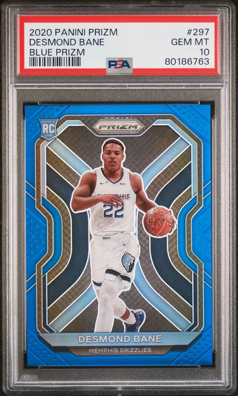 2020-21 Panini Prizm Desmond Bane True Blue Prizm RC /199 Psa 10 - Grizzlies