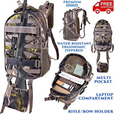 HUNTING BACKPACK RIFLE BOW GUN HOLDER WATERPROOF RAIN COVER CAMO